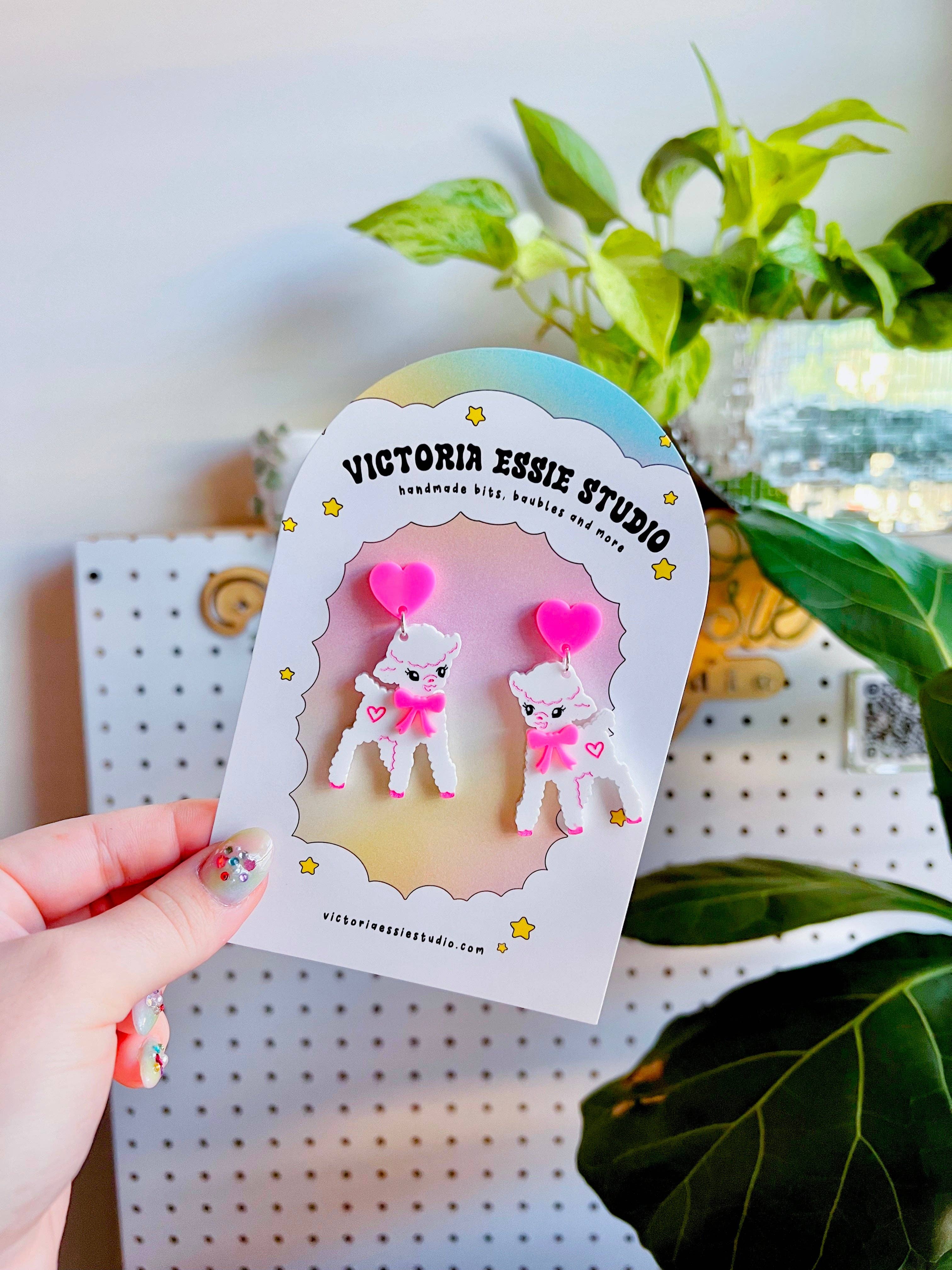 Acrylic Lamb Earrings